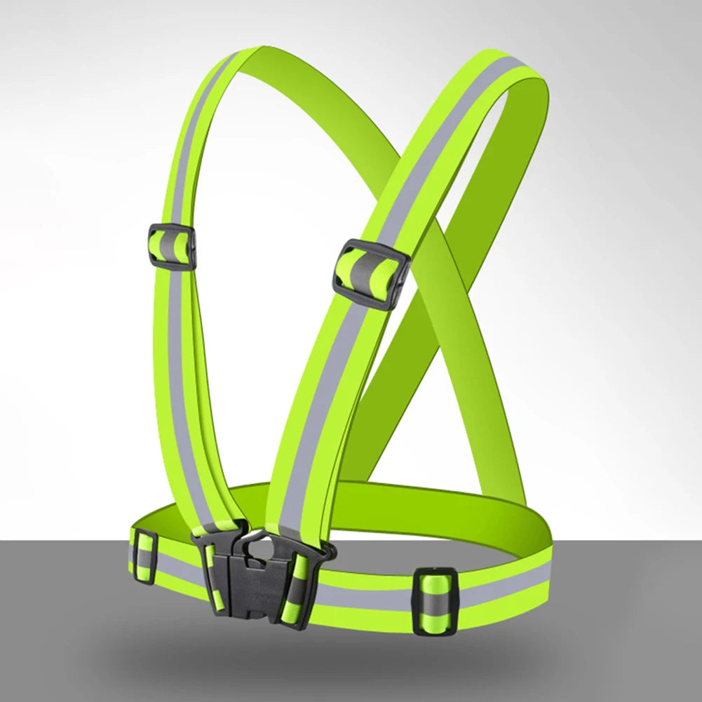 High Visibility Running Vest Adjustable & Elastic Reflective Running Vest Outdoor Reflective Vest Reflective Running Vest Gear