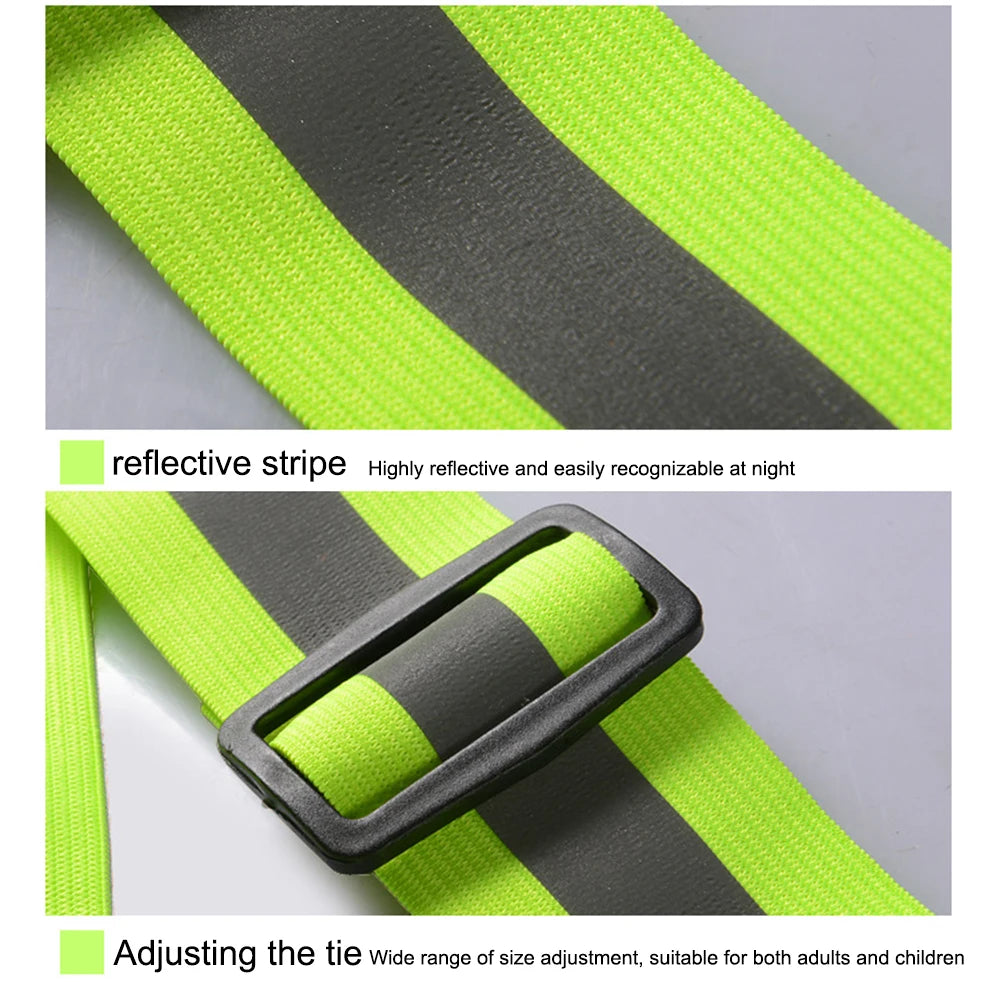 High Visibility Running Vest Adjustable & Elastic Reflective Running Vest Outdoor Reflective Vest Reflective Running Vest Gear